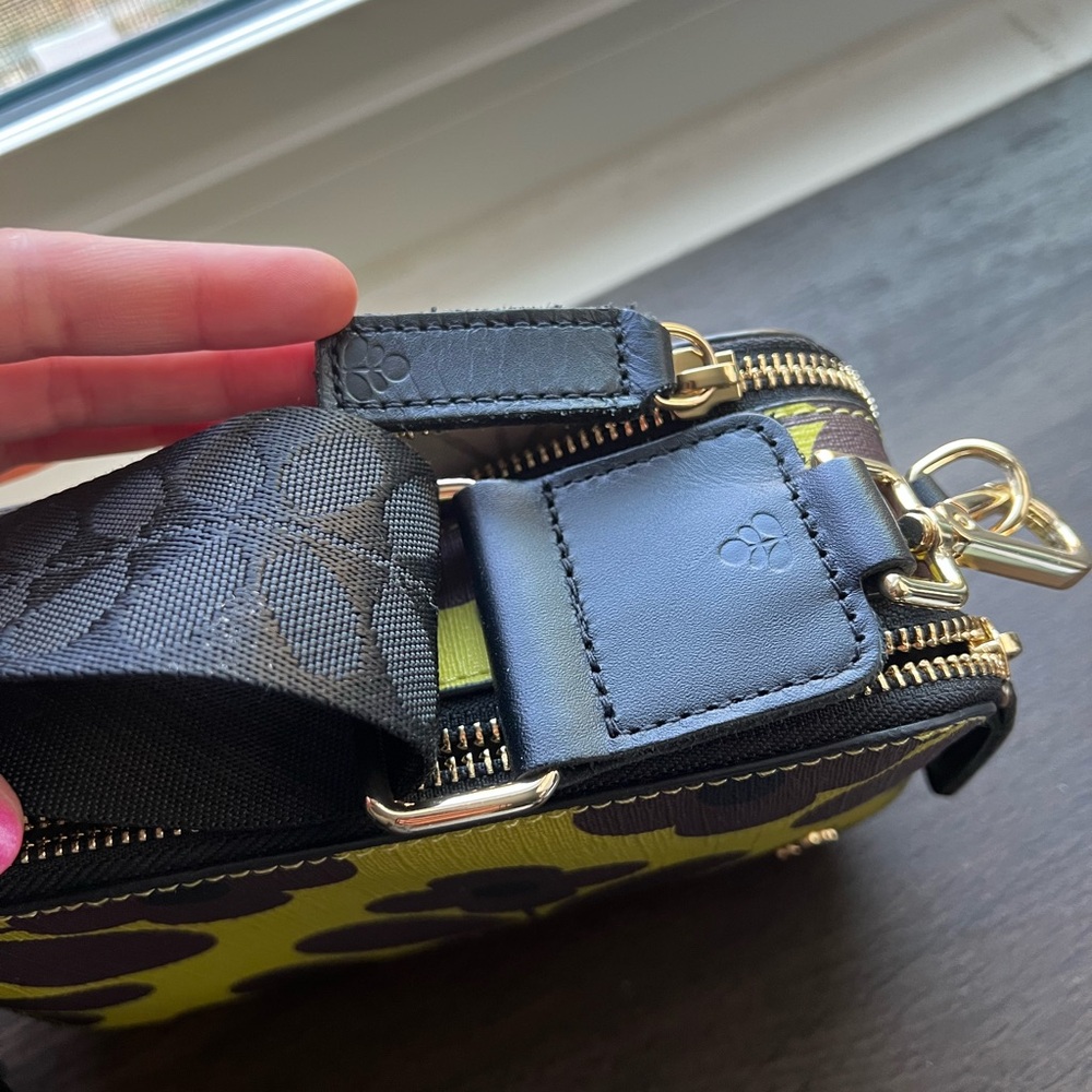 Orla Kiely Modern Yellow and Black Crossbody Bag - Picture 5 of 5